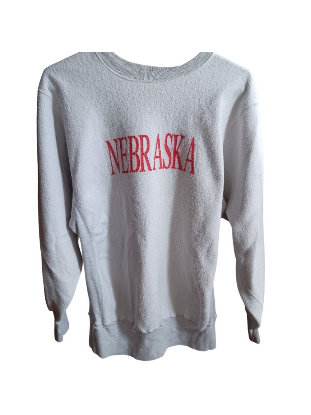 Crewneck Sweatshirt 1990's Reverse Weave Nebraska Big Red Medium Champion Vtg